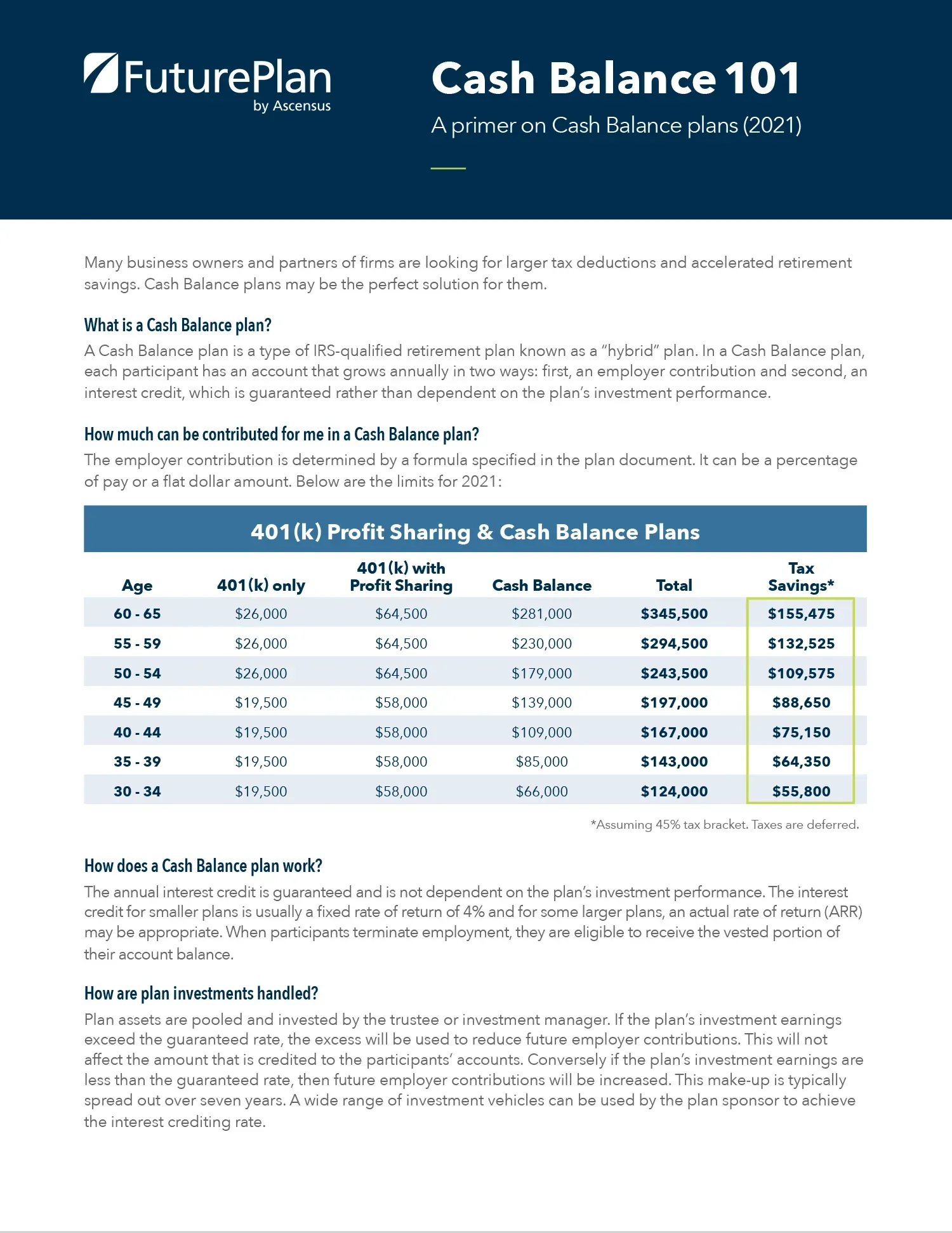 cash balance approach year